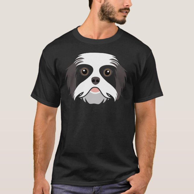 Shih Tzu Dog Face     T-Shirt (Front)