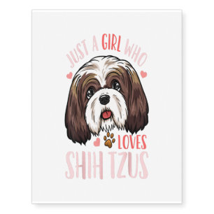Shih Tzu Dog Funny Gift Temporary Tattoos