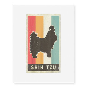 Shih Tzu Dog Funny Gift Temporary Tattoos