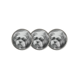 SHIH TZU DOG GOLF BALL MARKER