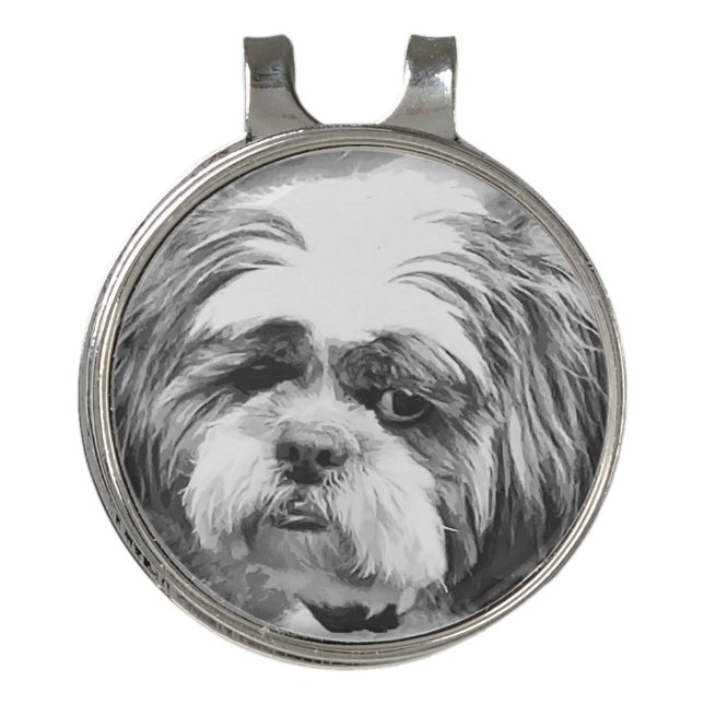 SHIH TZU DOG   GOLF HAT CLIP (Front)