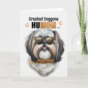 Shih Tzu Dog Greatest HuMOM Mother's Day Holiday Card