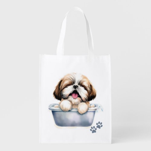 Shih Tzu Dog Grocery Bag