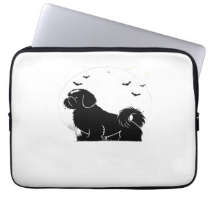 Shih Tzu Dog – Halloween Moon Silhouette Classic T Laptop Sleeve