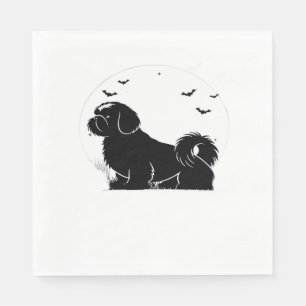 Shih Tzu Dog – Halloween Moon Silhouette Classic T Napkins
