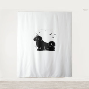 Shih Tzu Dog – Halloween Moon Silhouette Classic T Tapestry