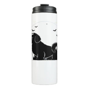 Shih Tzu Dog – Halloween Moon Silhouette Classic T Thermal Tumbler