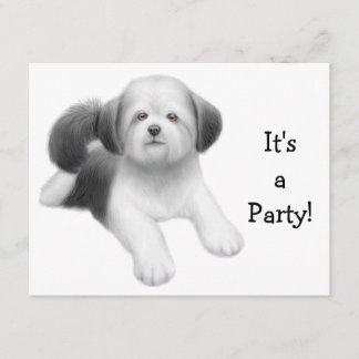 Shih Tzu Dog Invitation