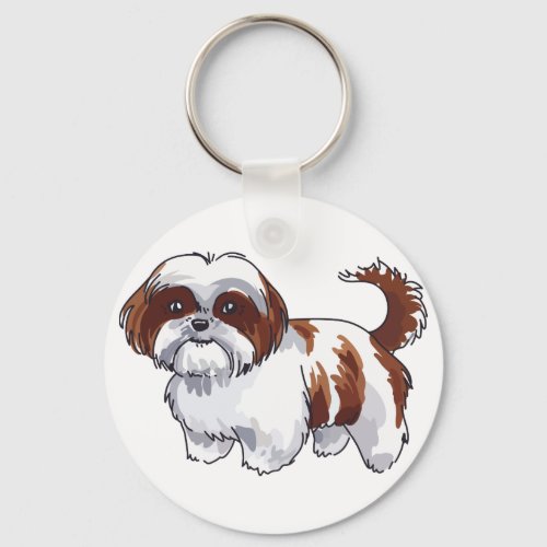 Shih Tzu Dog Keychain