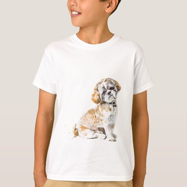 Shih Tzu Dog Kids Tee Shirt (Front)