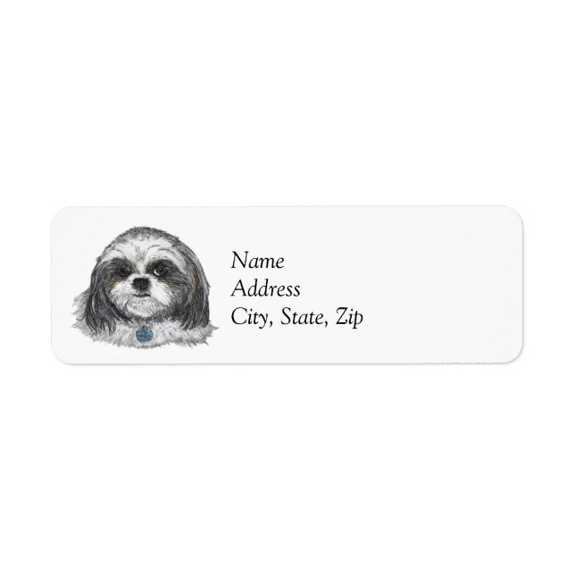 Shih Tzu Dog Label (Front)