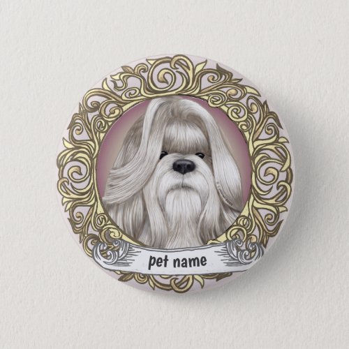 Shih Tzu Dog lover Button