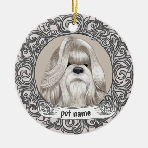 Shih Tzu Dog Loving Memory ornament