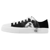 Shih Tzu dog low top tennis shoes (Left Shoe Outside)