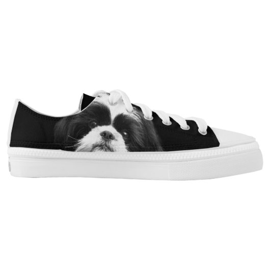 Shih Tzu dog low top tennis shoes (Left Shoe Inside)