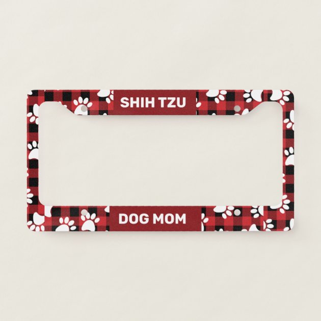 Shih tzu shop license plate frame