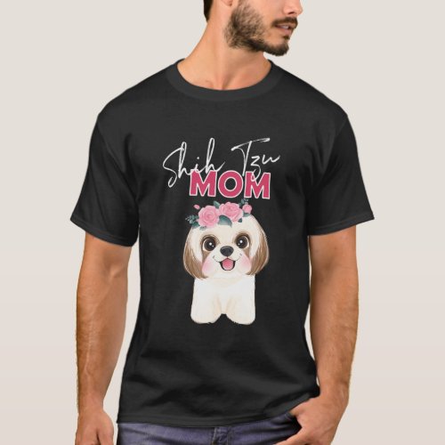 Shih Tzu Dog Mom T_Shirt