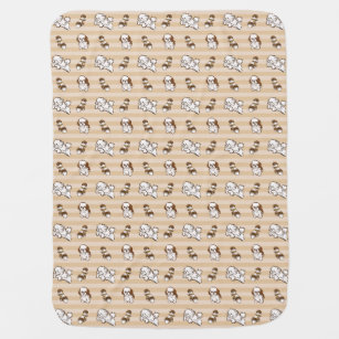 shih tzu dog pattern  baby blanket