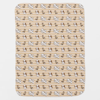 shih tzu dog pattern baby blanket