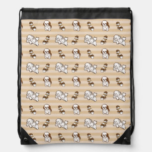  shih tzu  dog pattern drawstring bag
