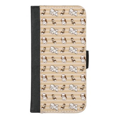 shih tzu dog pattern  iPhone 8/7 plus wallet case