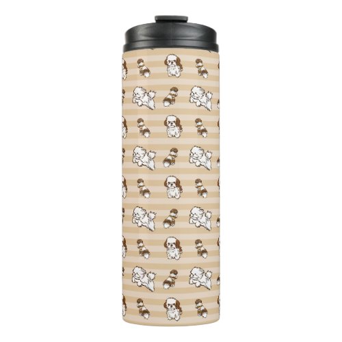  shih tzu  dog pattern thermal tumbler