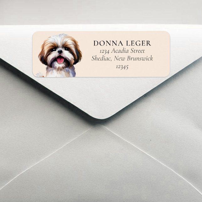 Shih Tzu Dog Personalized Address Label