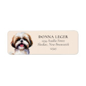 Shih Tzu Dog Personalized Address Label (Front)