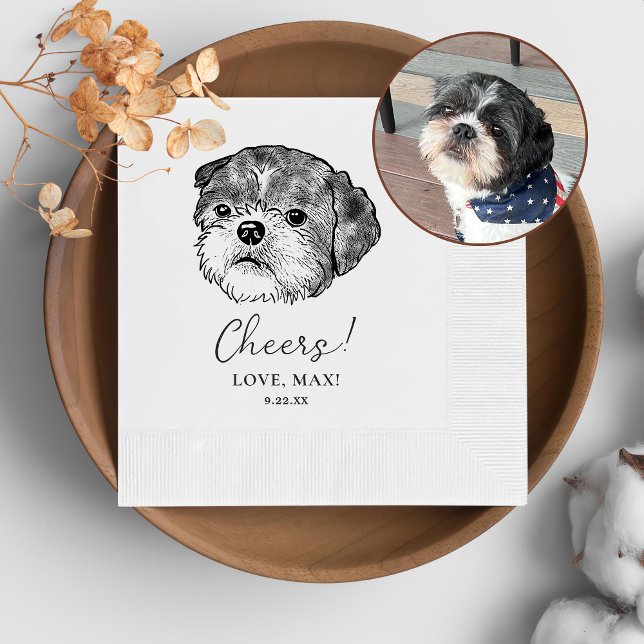 Shih Tzu Dog Personalized Cheers Napkins (Creator Uploaded)