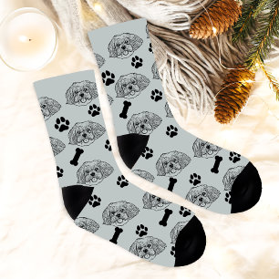 Shih Tzu Dog Personalized Hand Drawing Socks