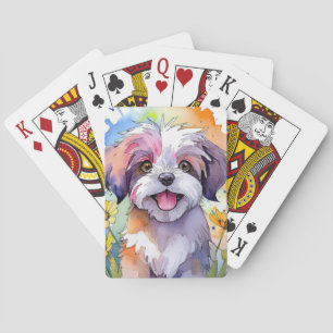 Shih Tzu Dog Playing Cards