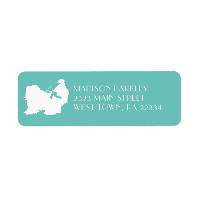 Shih-Tzu Dog Puppy Long Hair Label (Front)