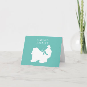 Shih-Tzu Dog Puppy Long Hair Note Card