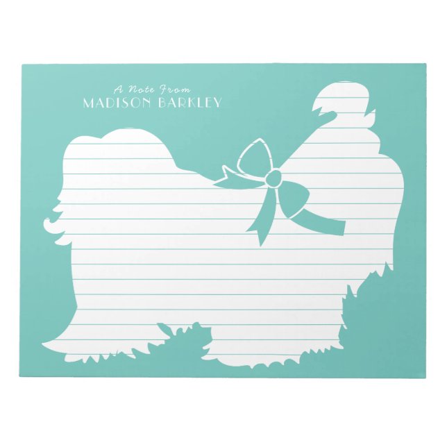 Shih-Tzu Dog Puppy Long Hair Notepad (Front)