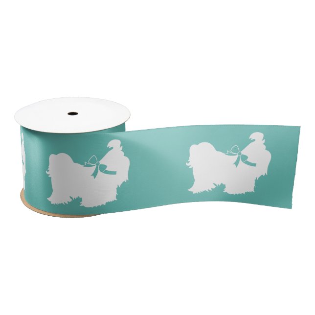 Shih-Tzu Dog Puppy Long Hair Satin Ribbon (Spool)