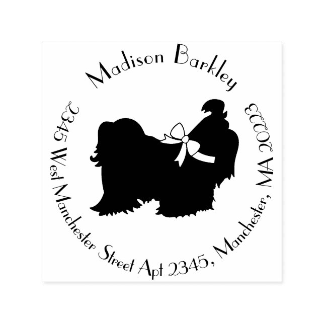 Shih-Tzu Dog Puppy Long Hair Self-inking Stamp (Design)