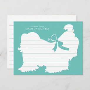 Shih-Tzu Dog Puppy Long Hair Thank You Card