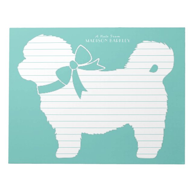 Shih Tzu Dog Puppy Teddy Bear Short Hair Notepad (Front)
