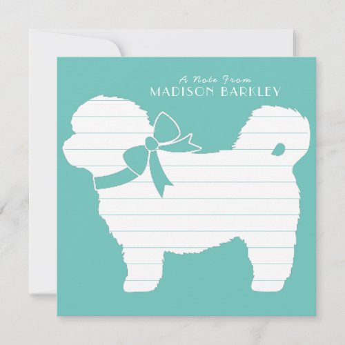 Shih Tzu Dog Puppy Teddy Bear Short Hair Thank You Card