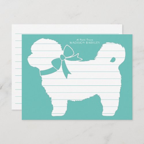 Shih Tzu Dog Puppy Teddy Bear Short Hair Thank You Card