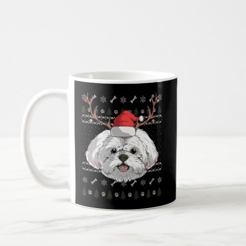 Shih Tzu Dog Santa Claus Hat Ugly Christmas X_Mas  Coffee Mug