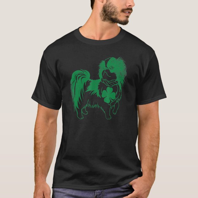 Shih Tzu Dog Shamrock St Patrick's Day Saint Paddy T-Shirt (Front)