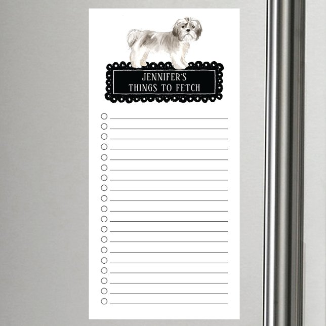 Shih tzu  Dog Shopping List Magnetic Notepad (Creator Uploaded)