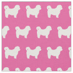 Shih Tzu Dog Silhouette Pet Pink Fabric