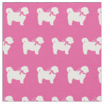 Shih Tzu Dog Silhouette Pet Pink Fabric
