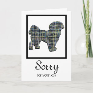 Shih Tzu Dog Silhouette Pet Sympathy Card
