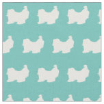 Shih Tzu Dog Silhouette Pet Teal Fabric