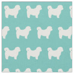 Shih Tzu Dog Silhouette Pet Teal Fabric