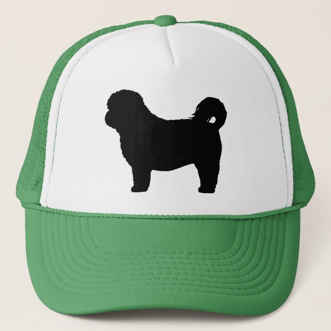 Shih Tzu Dog Silhouette Trucker Hat (Front)
