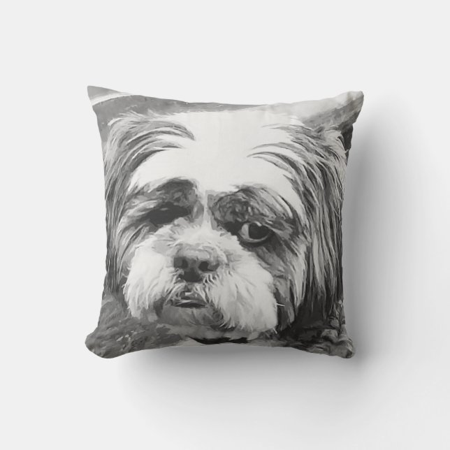 SHIH TZU DOG  THROW PILLOW (Front)